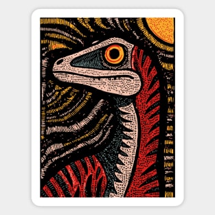 Ferocious Velociraptor | Cretaceous Period Hunter Magnet